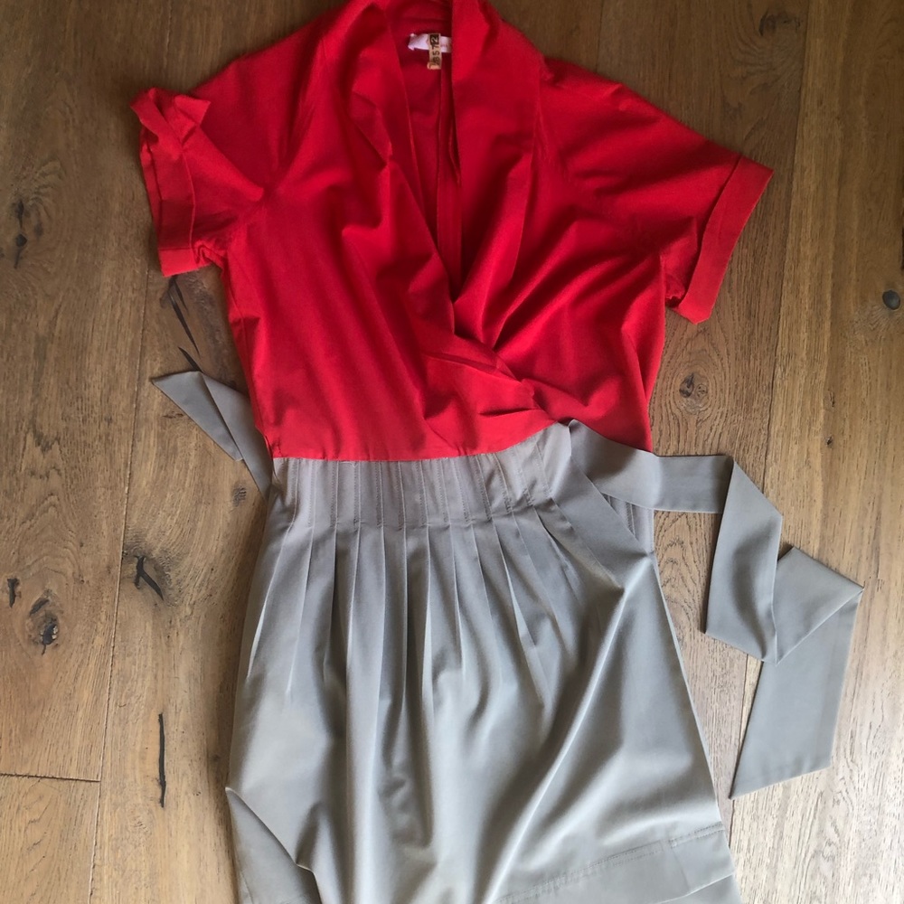 Cute wrap pleated dress